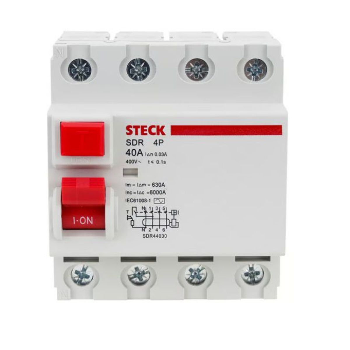 STECK - INTERRUPTOR DIFERENCIAL 4P 40A 400V 30MA