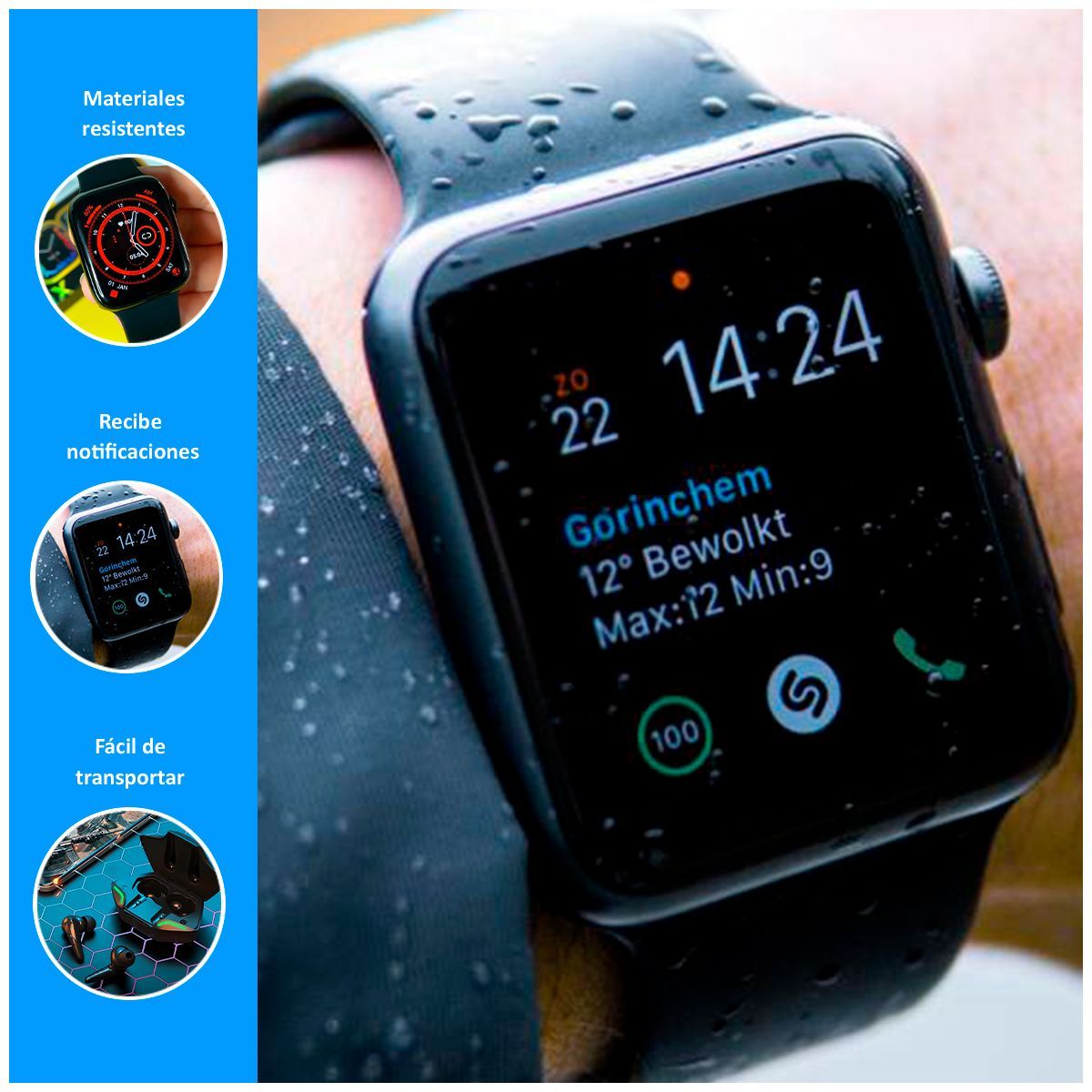 SASARU - Smartwatch i9 Pro Max S Negro - Audífonos Gamer G11