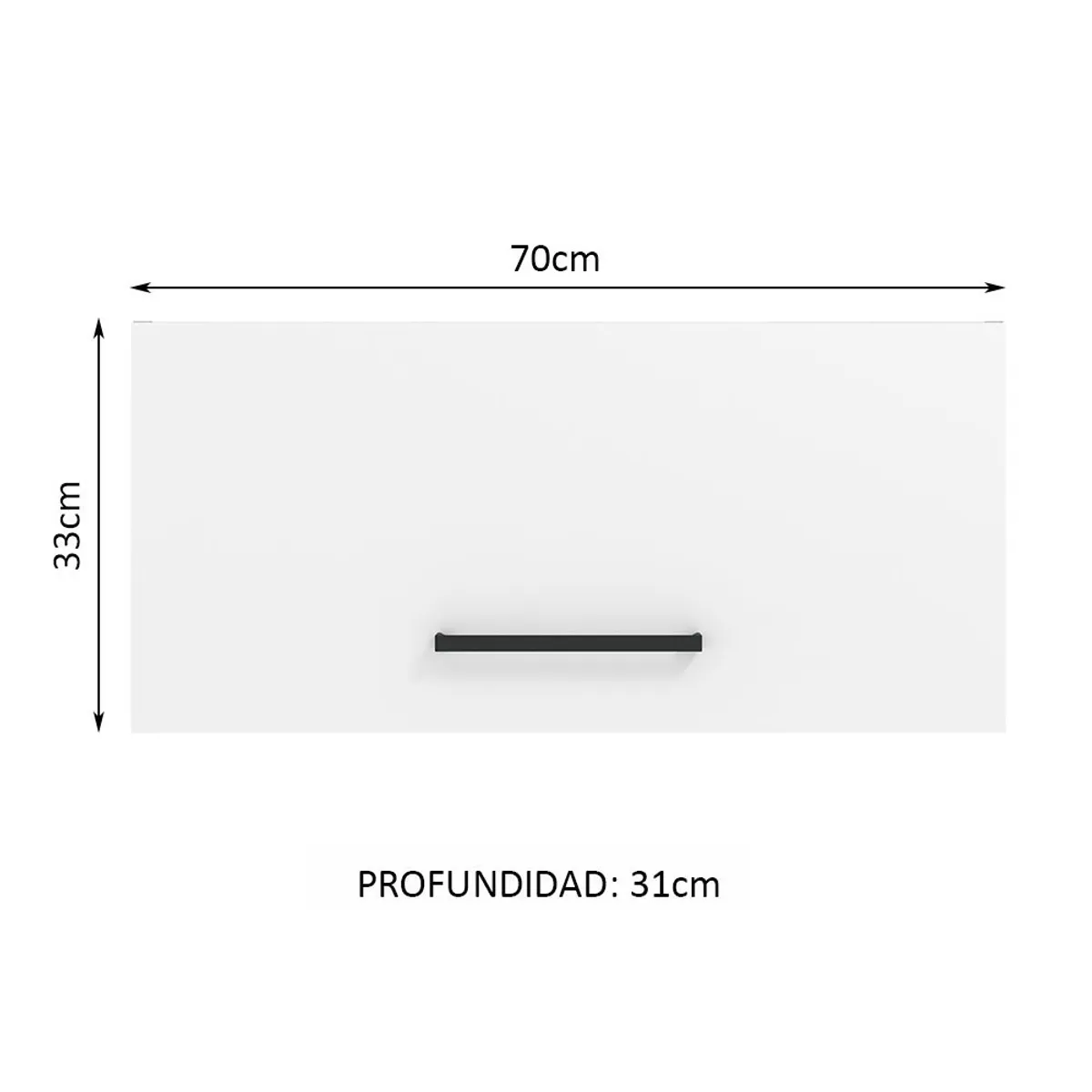 MADESA - Alacena de Cocina Agata 70 cm 1 Puerta Abatible
