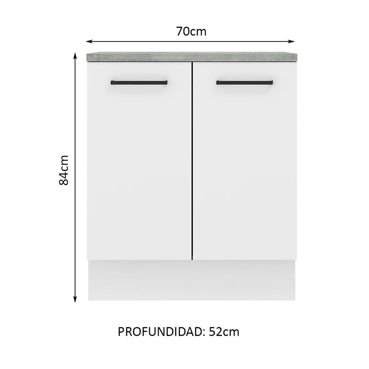 MADESA - Mueble de Cocina Agata 70 cm 2 Puertas