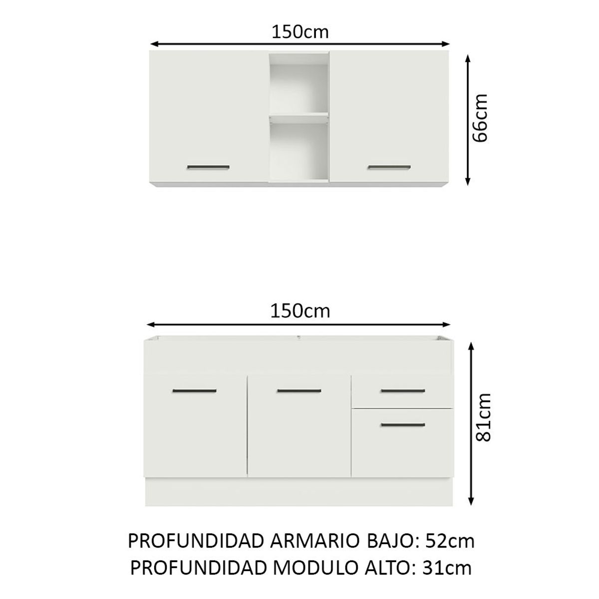 MADESA - Mueble de Cocina Integral Agata 150 cm 02