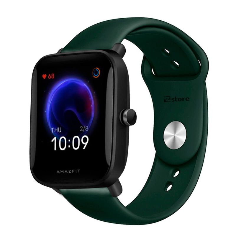 GENERICO - Correa Compatible Con Amazfit Bip U Verde Oscuro Broche 20mm