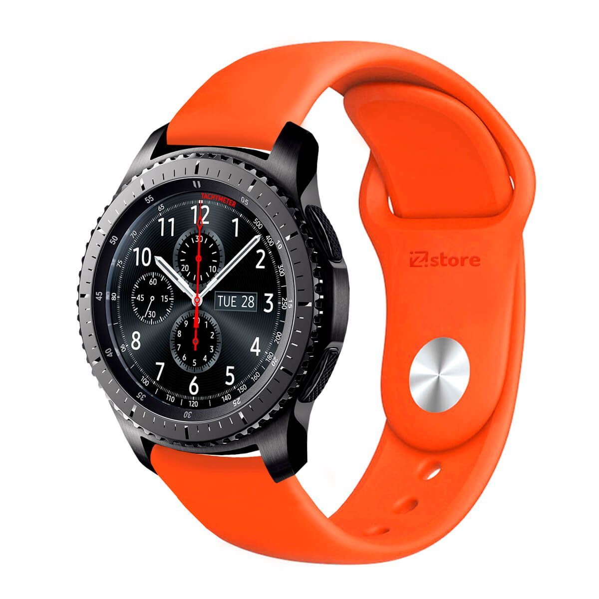 GENERICO - Correa Compatible Con Samsung Galaxy Gear S3 Frontier Naranja Broche
