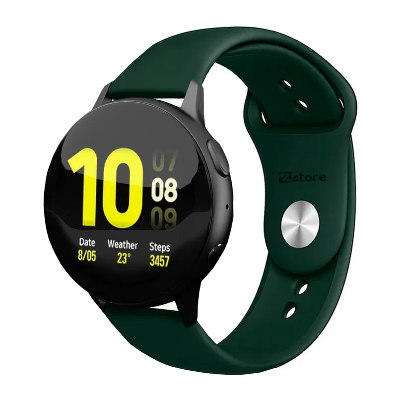 GENERICO - Correa Compatible Con Samsung Galaxy Watch Active 2 Verde Oscuro