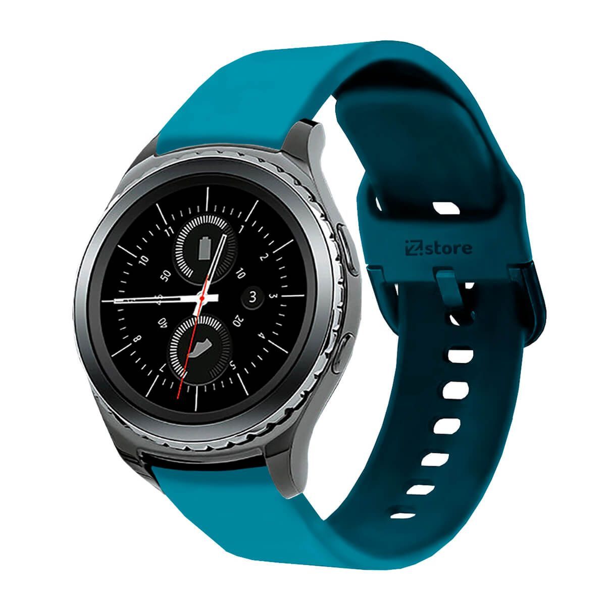 GENERICO - Correa Compatible Con Samsung Gear S2 Classic Azul Turquesa