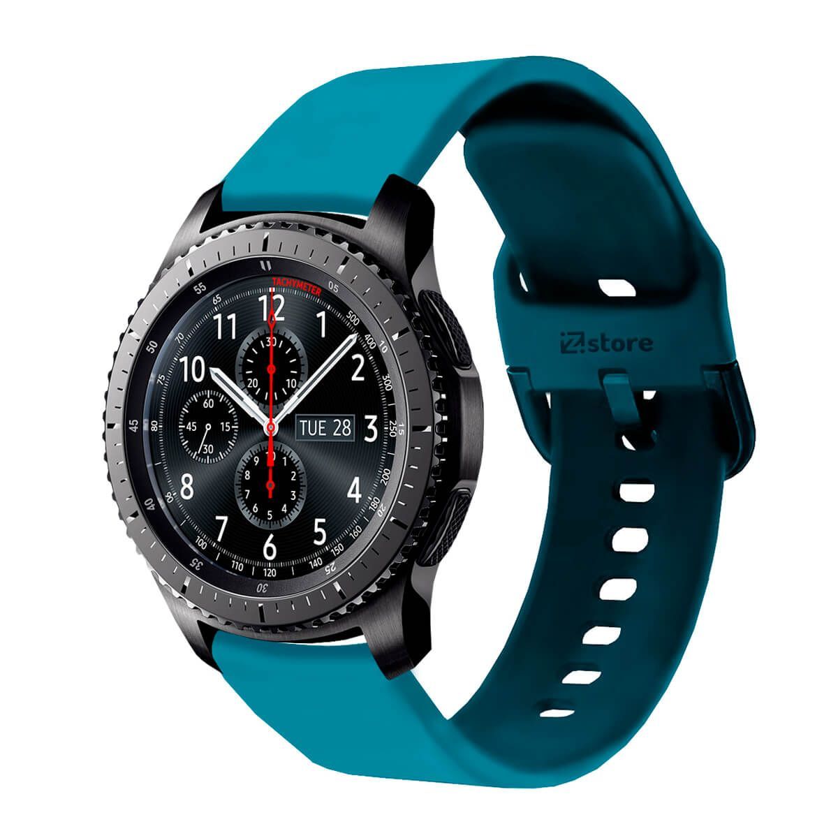 GENERICO - Correa Compatible Con Samsung Gear S3 Frontier Azul Turquesa