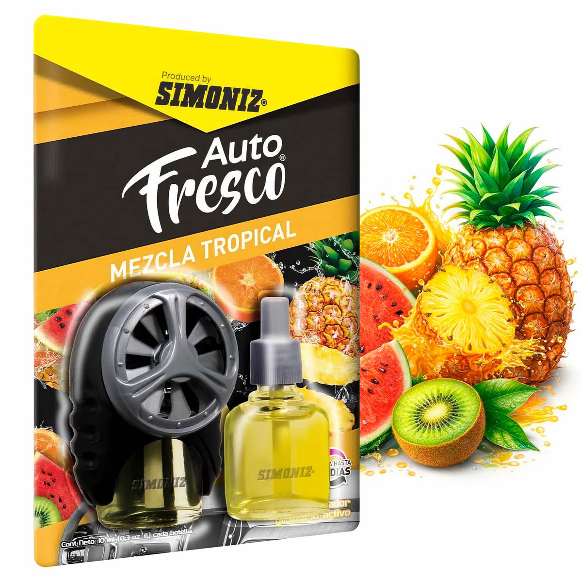 SIMONIZ - Ambientador Auto Fresco 10ml Mescla Tropical