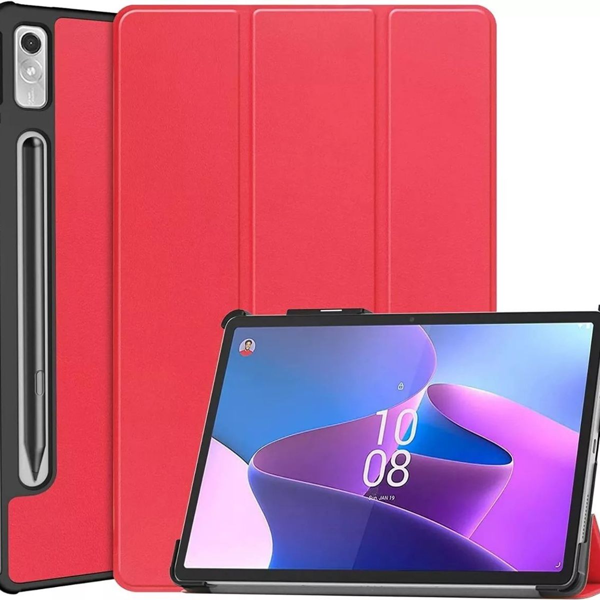 GENERICO - Funda Bookcover para Tablet Lenovo P11 Pro 11,2" 2da Gen Tb132Fu  Rojo