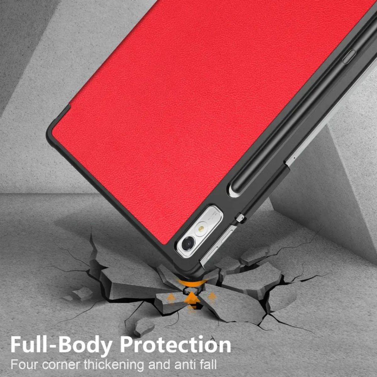 GENERICO - Funda Bookcover para Tablet Lenovo P11 Pro 11,2" 2da Gen Tb132Fu  Rojo