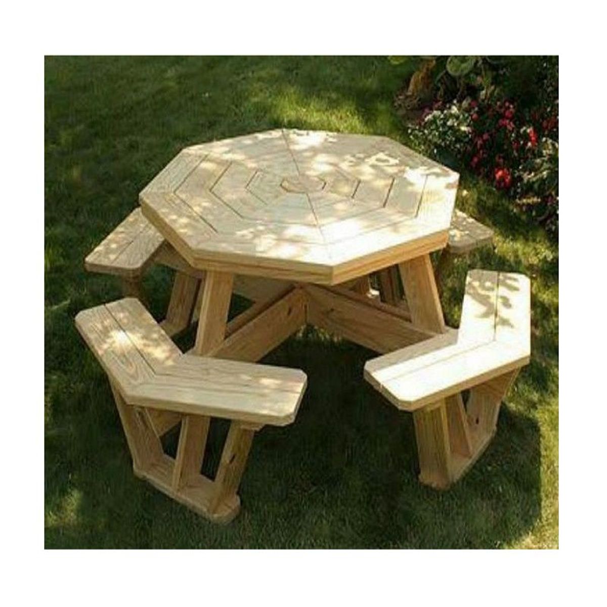 DMUEBLES - DM Mesa con Banca para Jardín o Parque - Samma