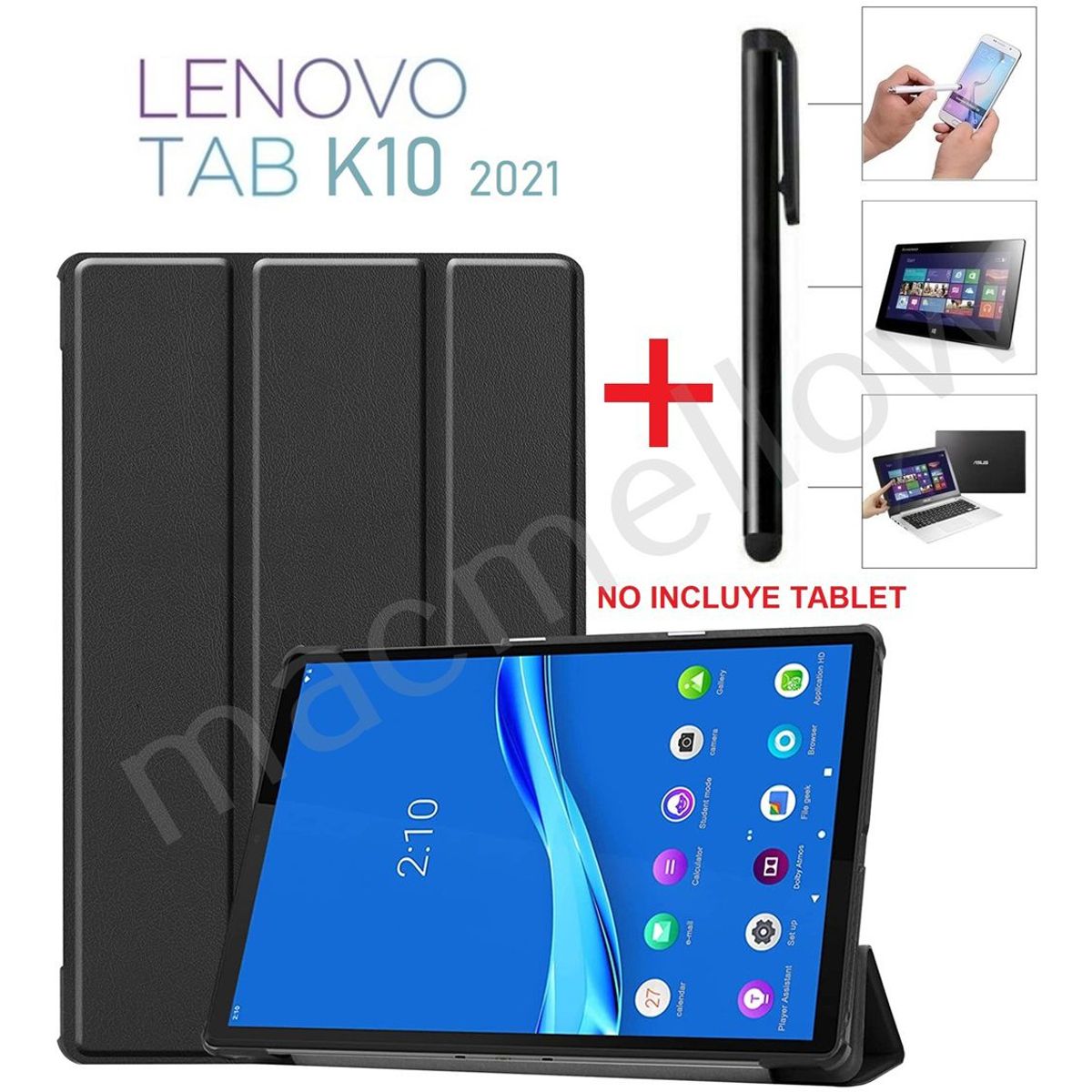 GENERICO - Funda Magneticacon Lapiz Optico para Lenovo Tab K10 10.3 TB-X6C6X Case