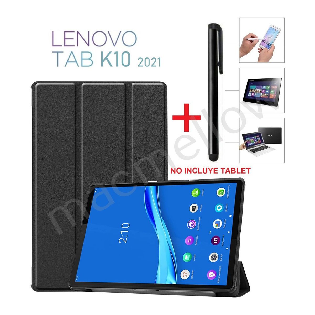 GENERICO - Funda Magneticacon Lapiz Optico para Lenovo Tab K10 10.3 TB-X6C6X Case
