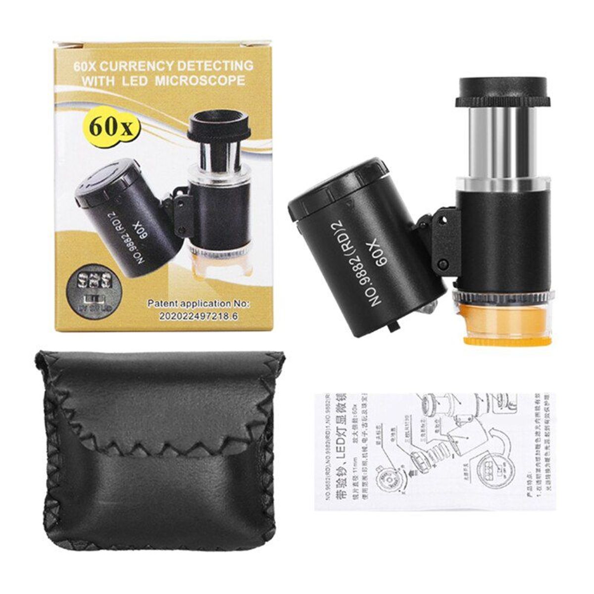 GENERICO - Mini Microscopio 60x con Luz Led