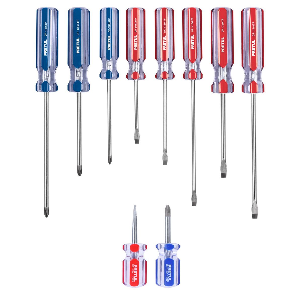 PRETUL - Juego desarmadores 10 piezas, Pretul