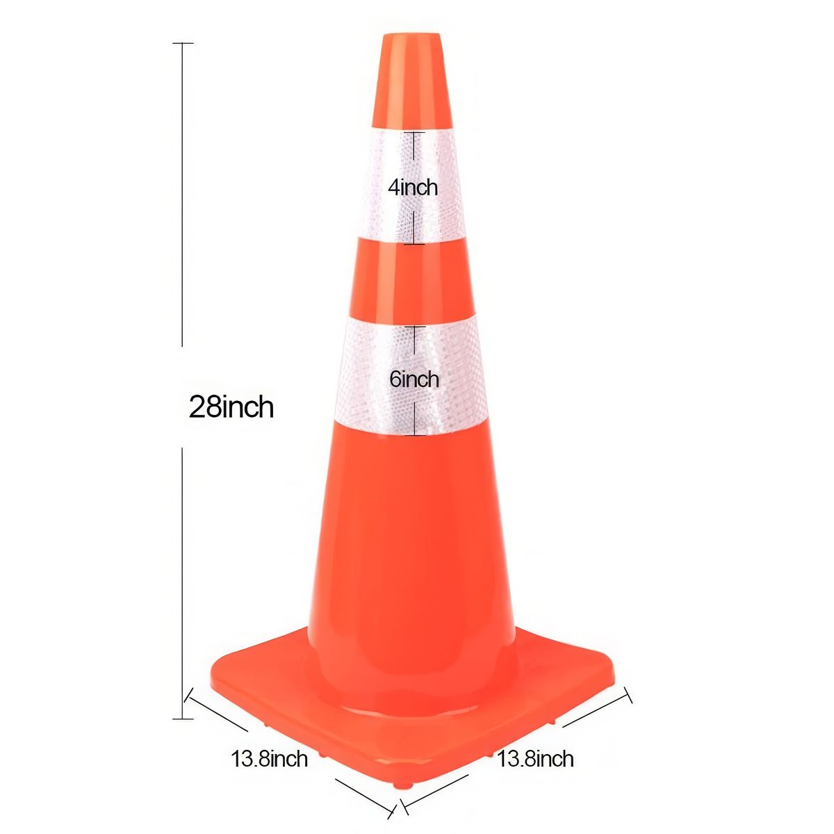 GENERICO - Cono de Seguridad PVC Reflectivo 70cm