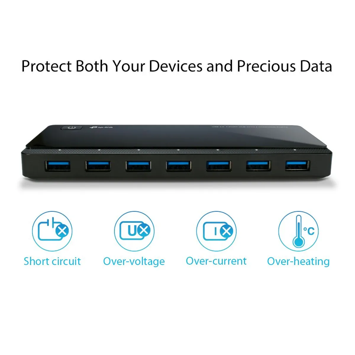 TP LINK - TP-LINK Hub de 7 Puertos USB 3.0 Portable 2 Puertos Carga - UH720