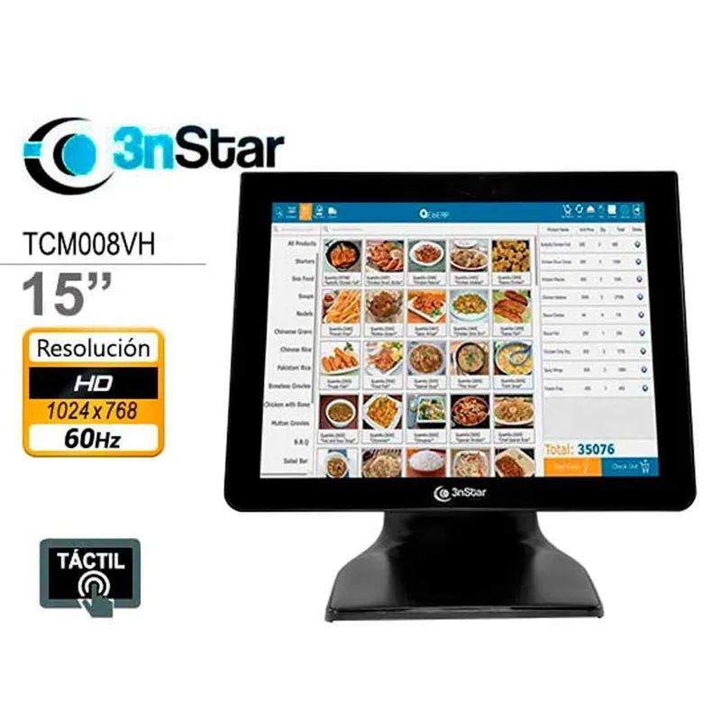 3NSTAR - Monitor 15” 3nSTAR TCM008VH TOUCH Capacitivo POS