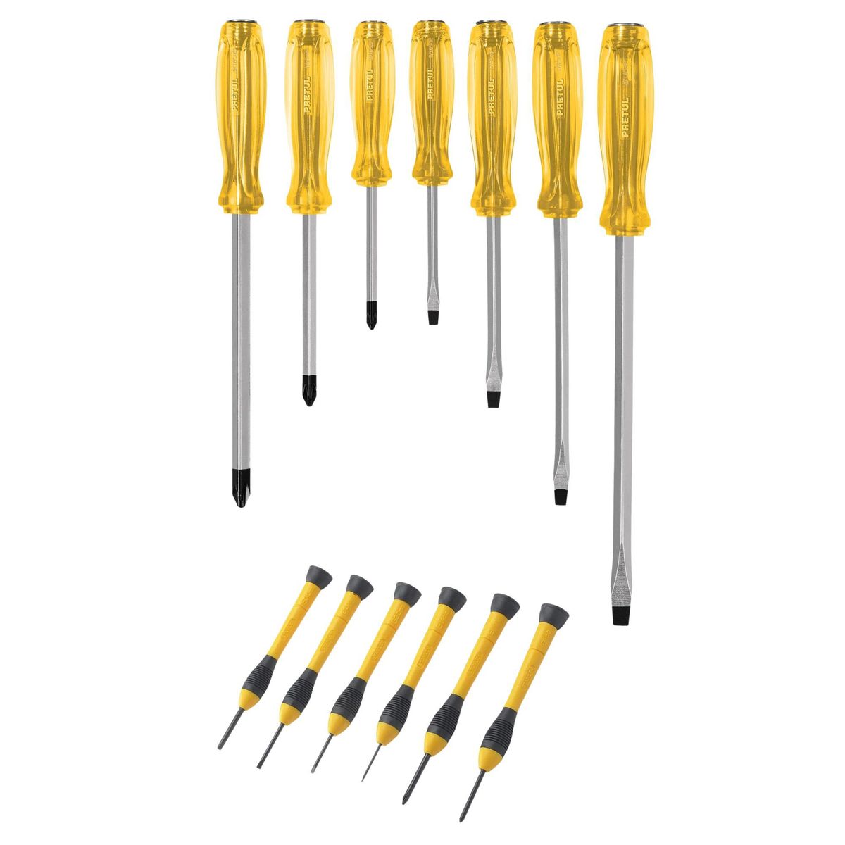 PRETUL - Juego desarmadores 13 piezas, desarmador joyero Precision, Pretul