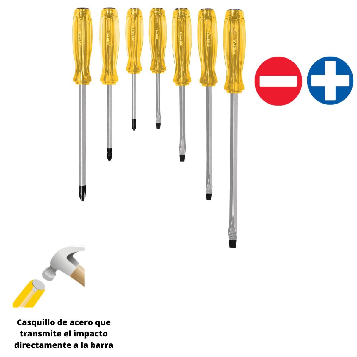 PRETUL - Juego desarmadores 13 piezas, desarmador joyero Precision, Pretul