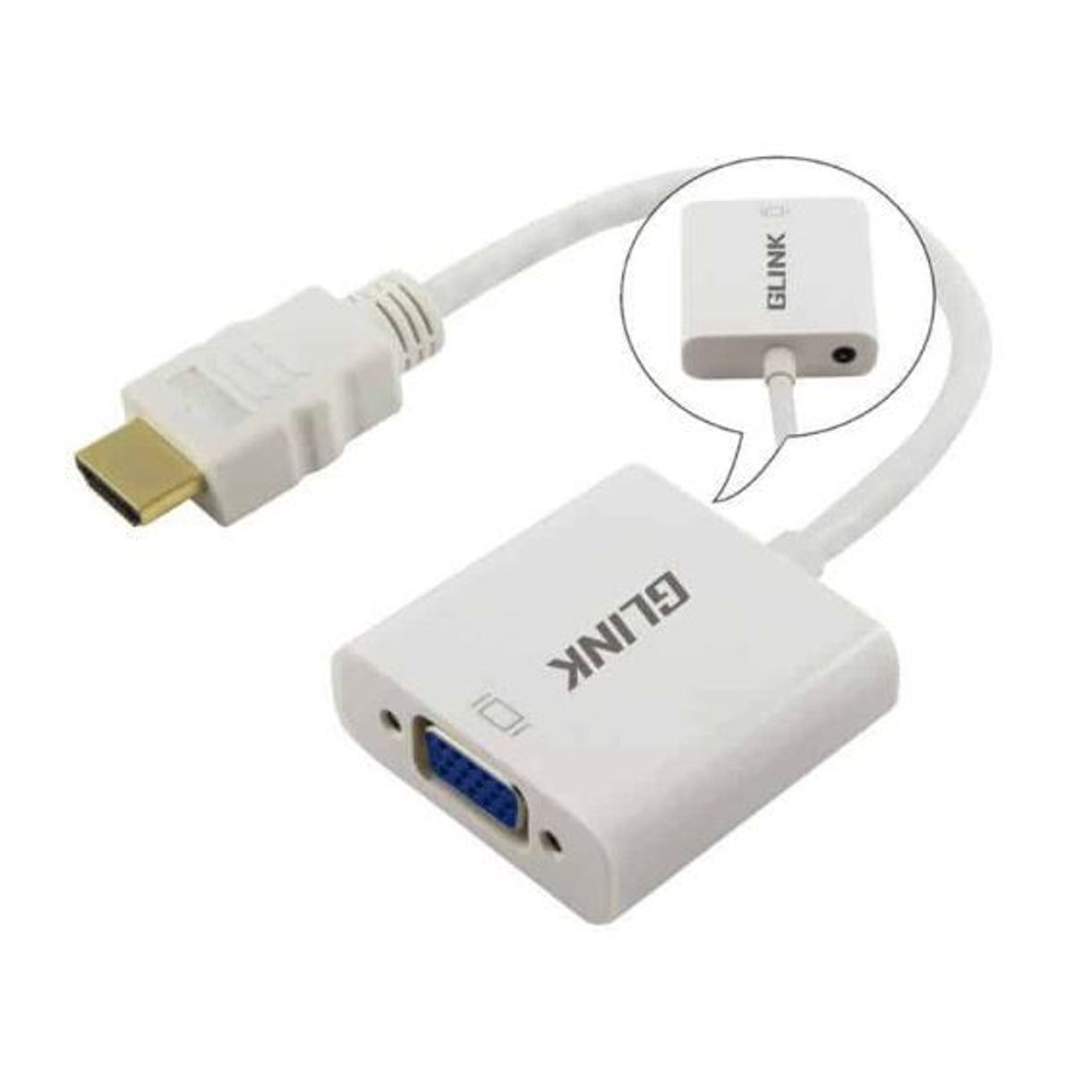 GENERICO - Adaptador HDMI a VGA HDMI a VGA Macho a Hembra 1080P GL-001