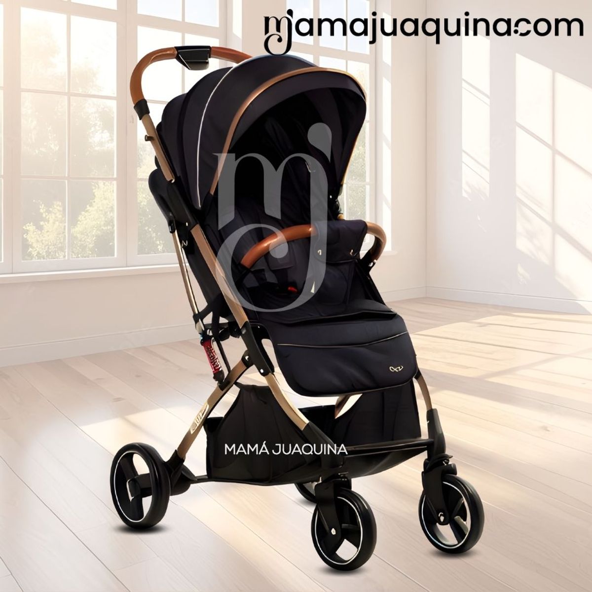 EBABY - Coche De Paseo Maleta «SUNNY GOLD» Black