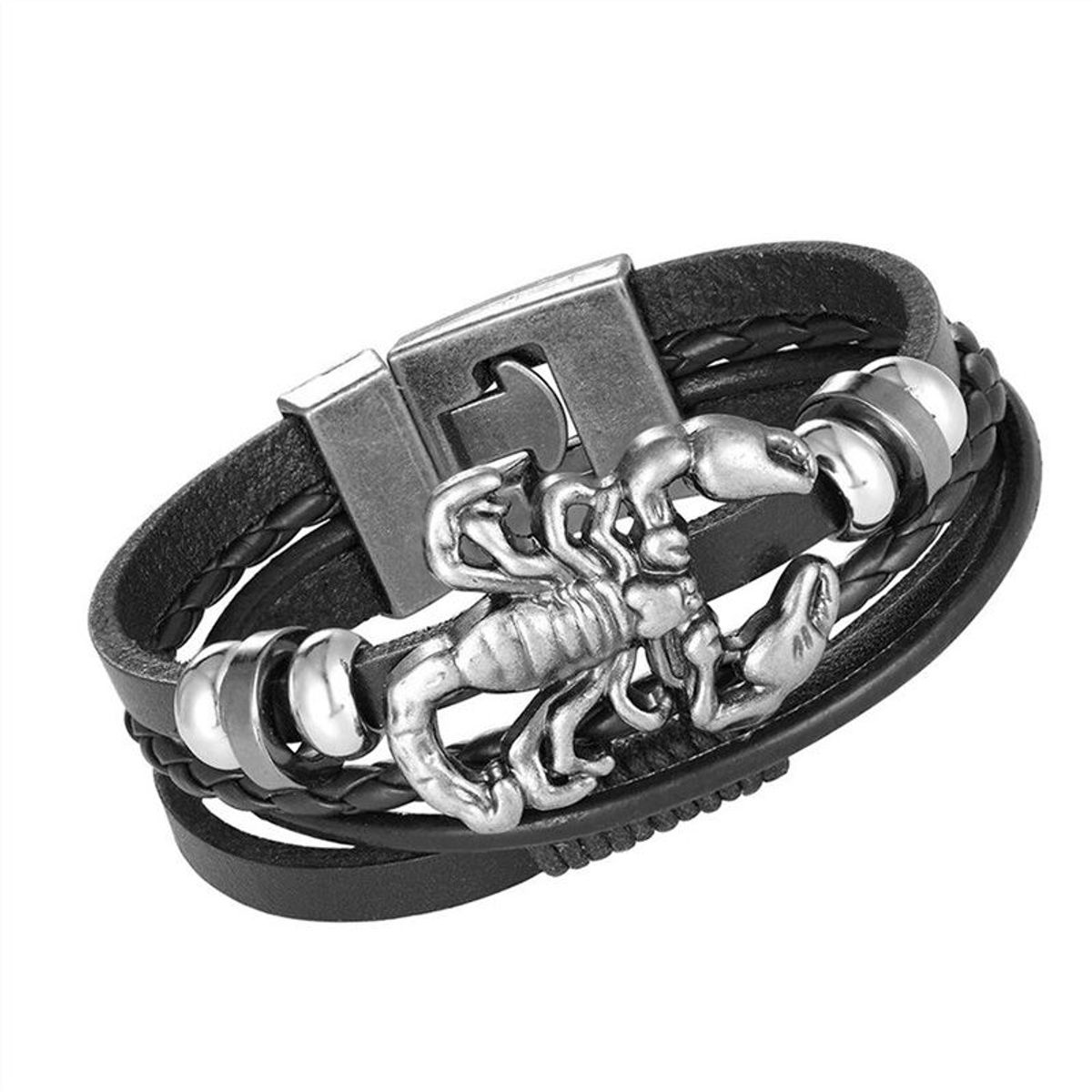 GENERICO - Pulsera de Cuero para hombres - Escorpión