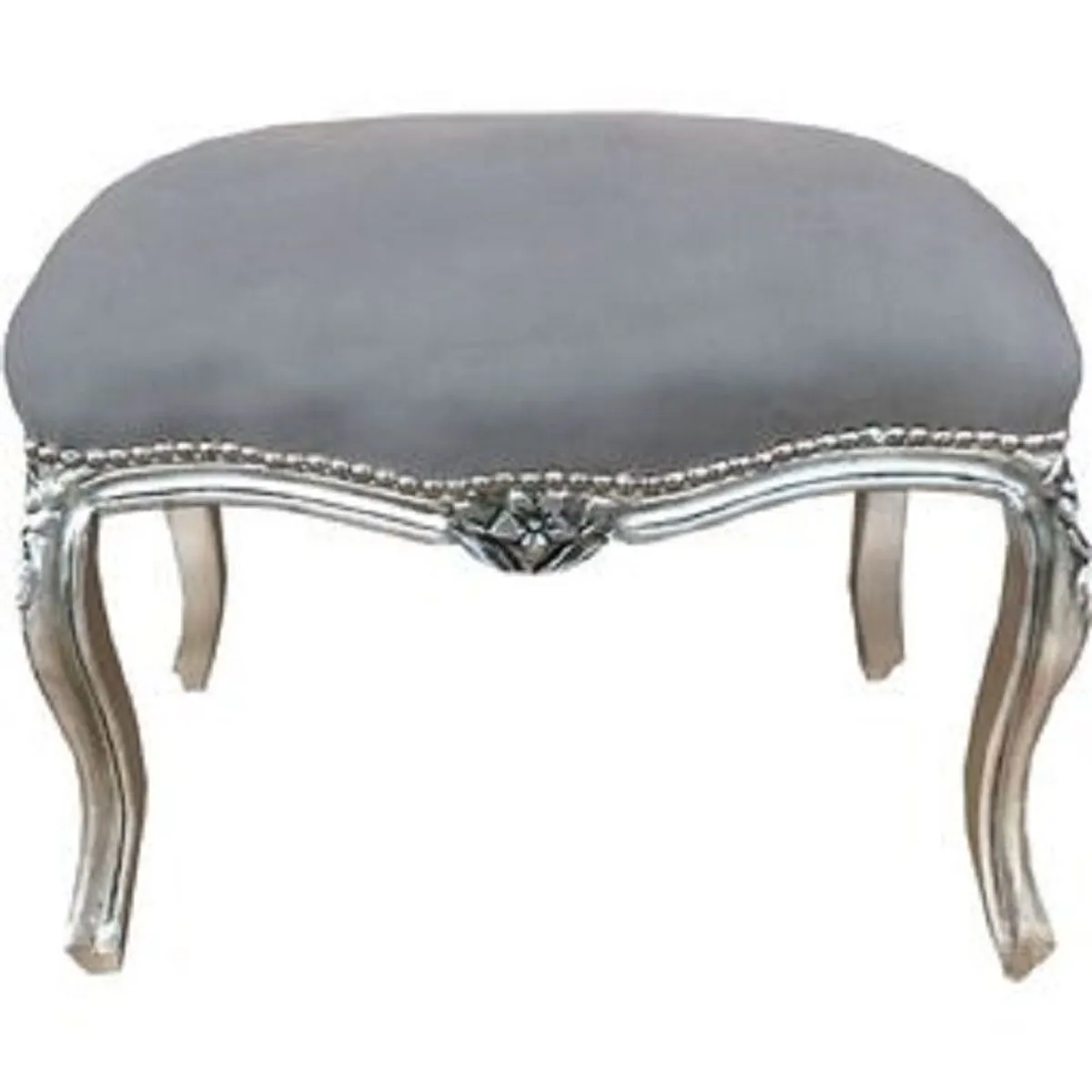 DMUEBLES - DMUEBLES BANQUETA KYLE ACABADO COLOR PLATA