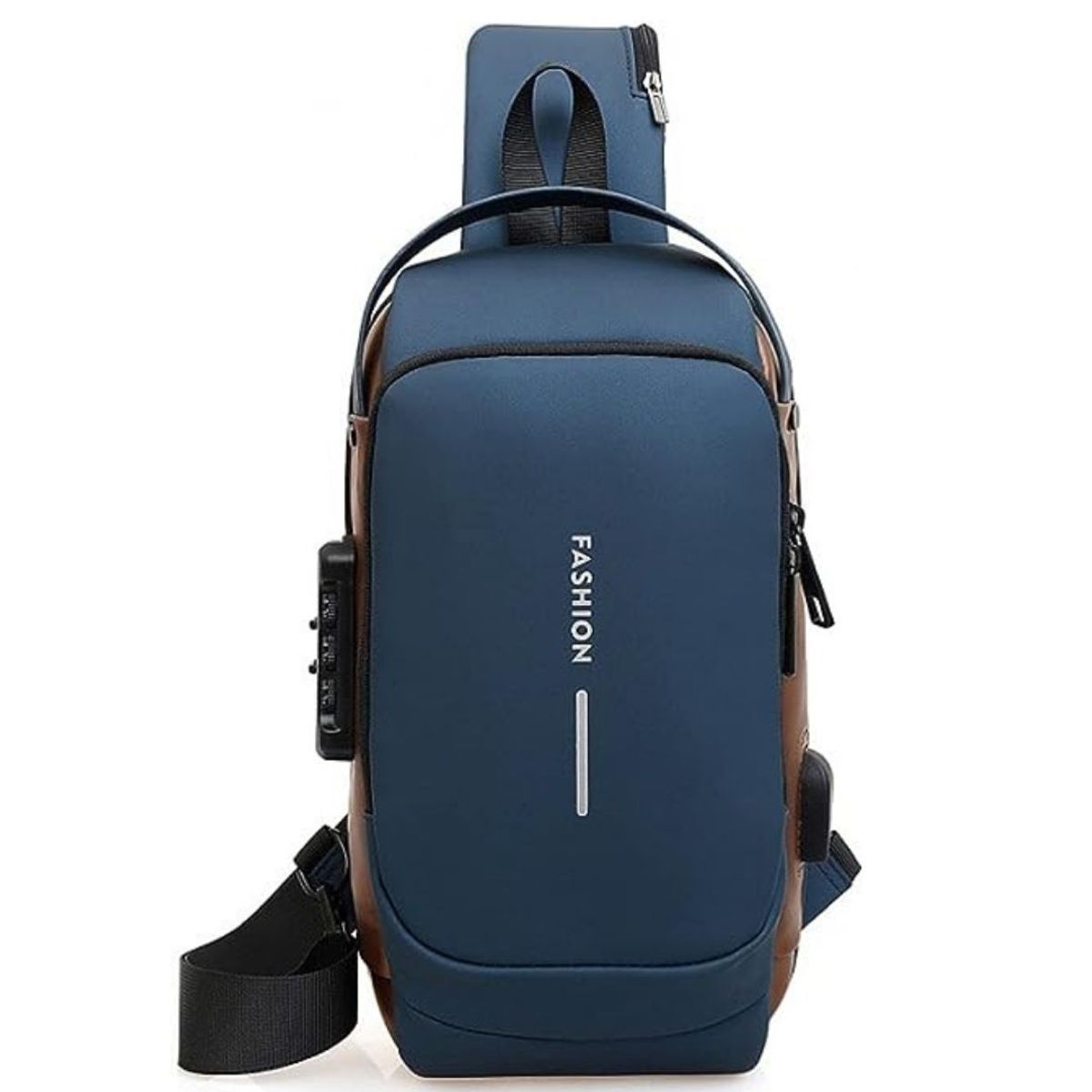 GENERICO - Mochila Morral Riñonera Bandolera cruzada impermeable antirrobo - Azul