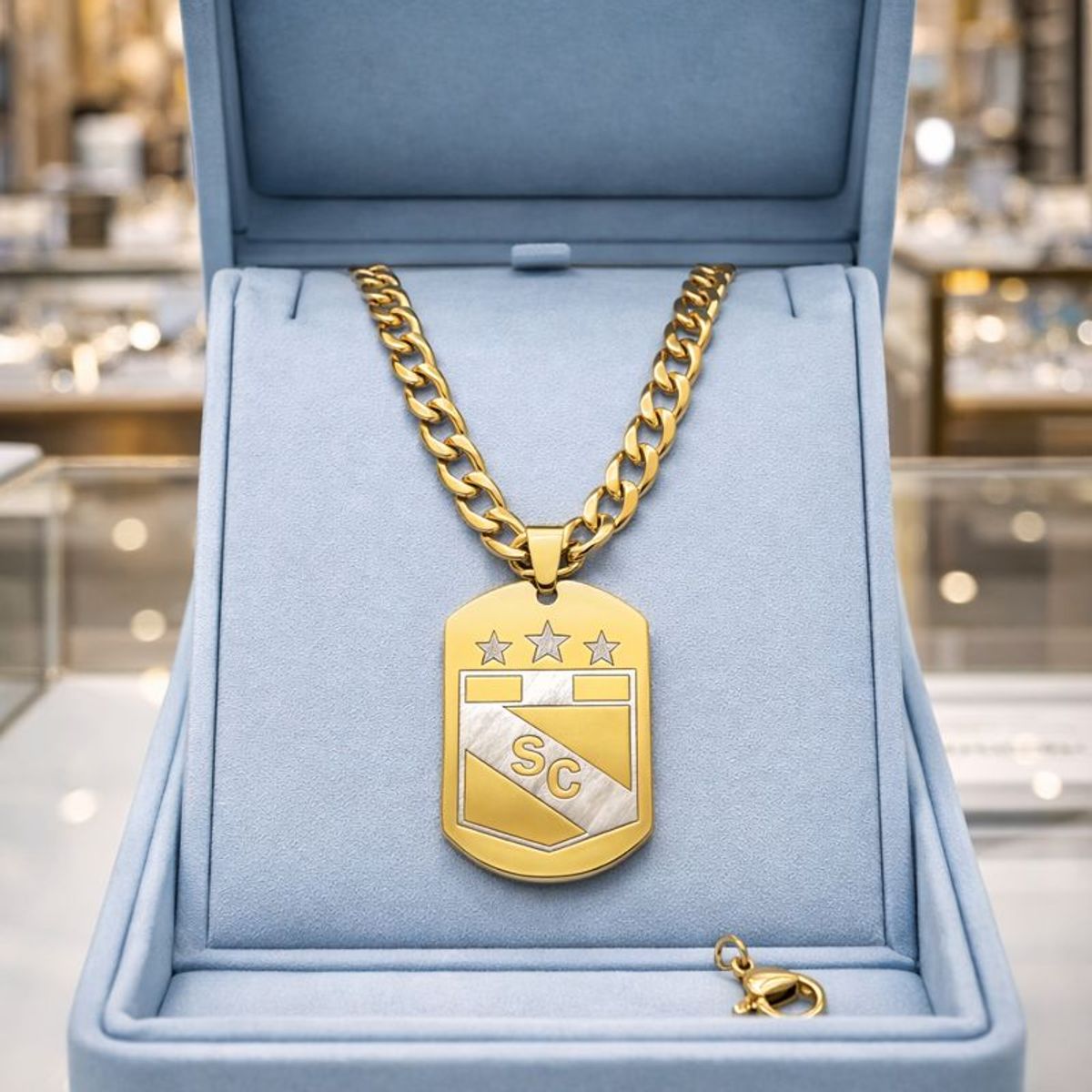 GENERICO - Collar Sporting Cristal Acero Quirúrgico 316L