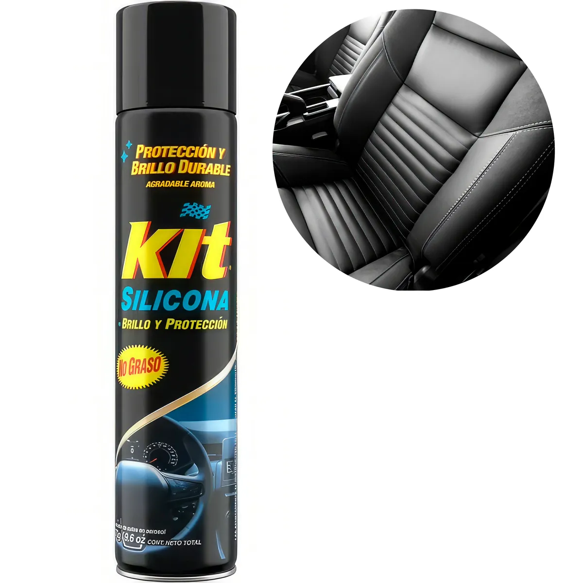 KIT - Silicona Kit Aerosol para Tablero Aroma Auto Nuevo 420ml