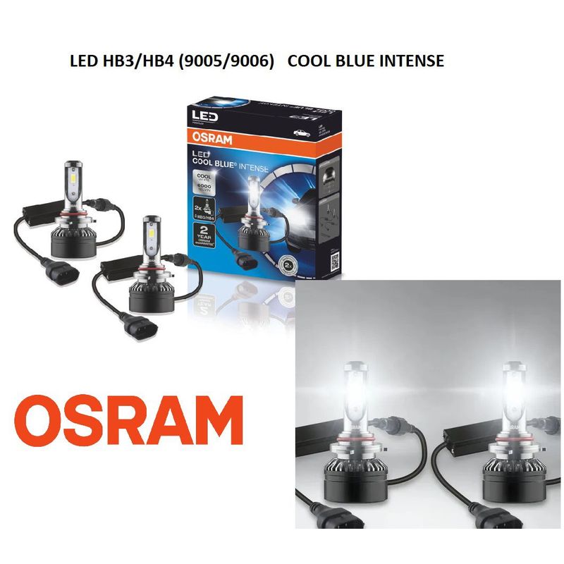 OSRAM - Foco Led 9005 Led 9006 HB3 HB4 Osram Cool Blue Intense
