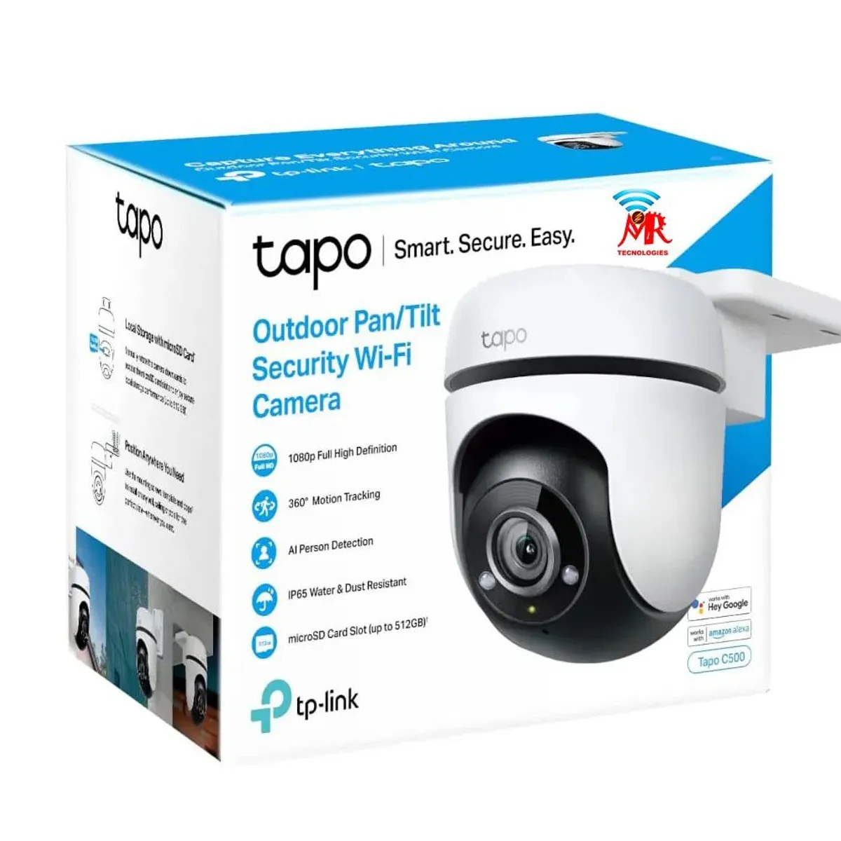 TP LINK - Tapo C500  Cámara inteligente Wi-Fi de vigilancia 360º +MEMORIA 64GB