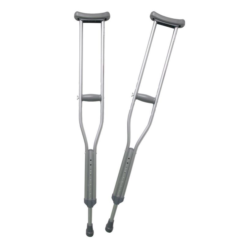 GENERICO - Muletas Ortopedicas Aluminio Importadas Regulable Par Talla L