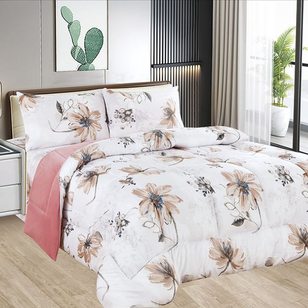 CASATEX - Set Edredón Tela con Piel de Angel 2PlzSet de Sábanas