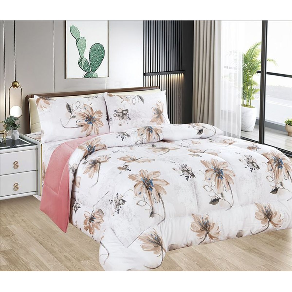 CASATEX - Set Edredón Tela con Piel de Angel 2PlzSet de Sábanas