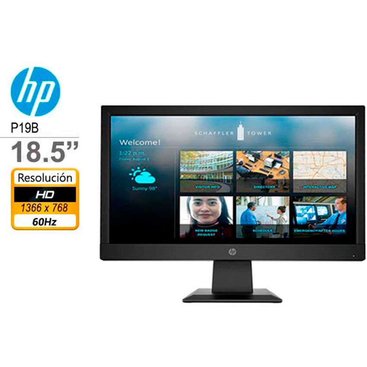 HP - Monitor HP 19”  P19B HD 1366x768 HDMI VGA