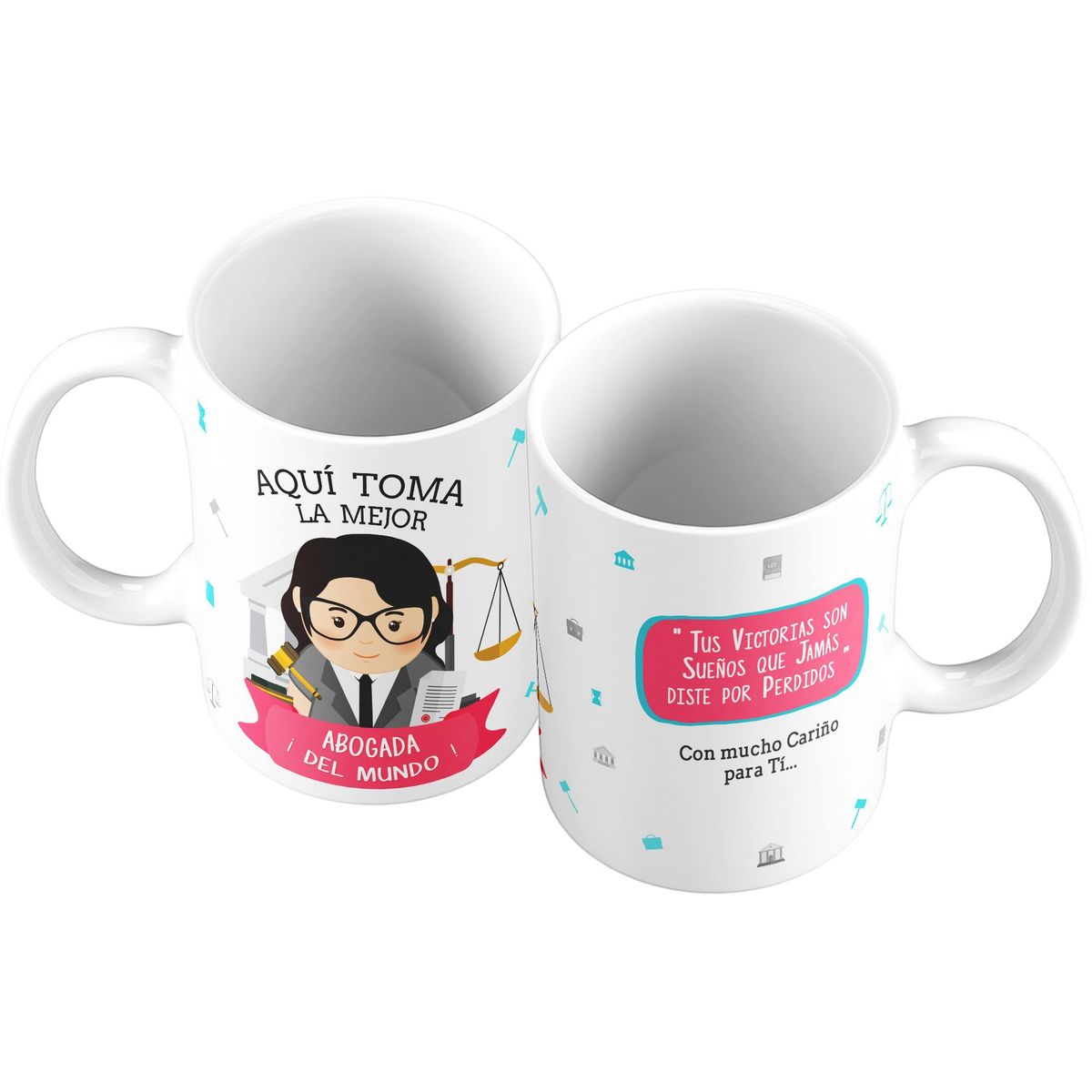GENERICO - Taza Mug 11oz  Aquí Toma La Mejor Abogada del Mundo