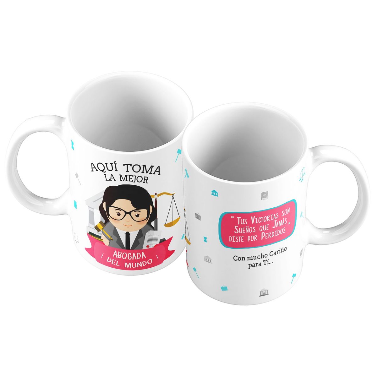 GENERICO - Taza Mug 11oz  Aquí Toma La Mejor Abogada del Mundo