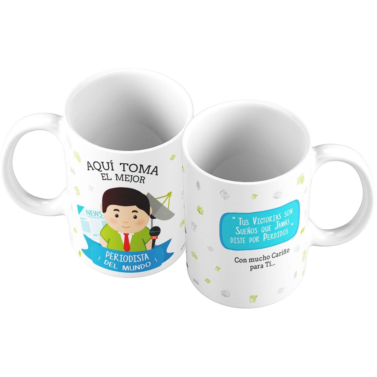 GENERICO - Taza Mug 11oz El Mejor Periodista del Mundo.