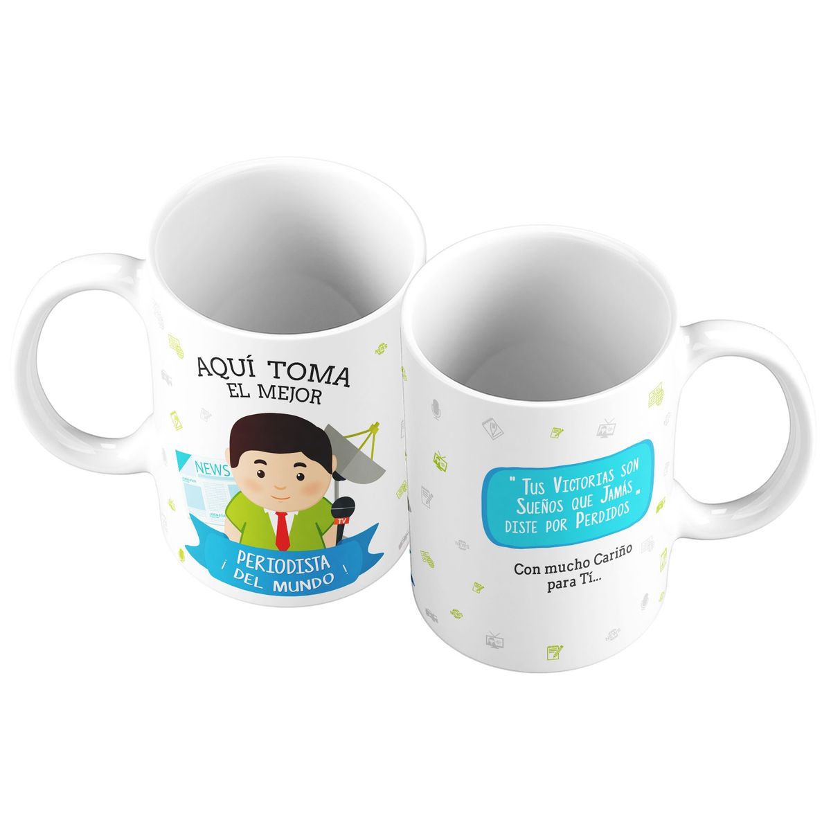 GENERICO - Taza Mug 11oz El Mejor Periodista del Mundo.