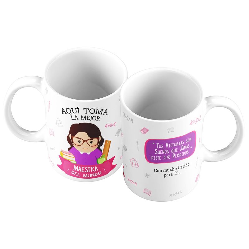 GENERICO - Taza Mug 11oz La Mejor Maestra del Mundo
