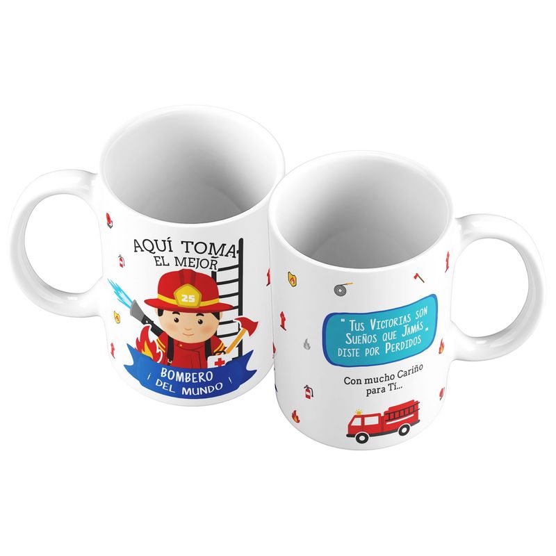 GENERICO - Taza Mug 11oz El Mejor Bombero del Mundo