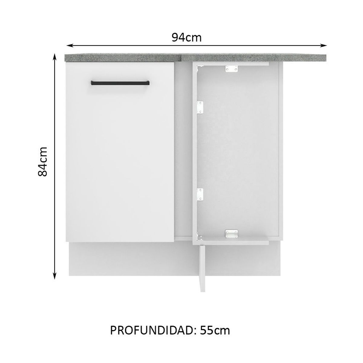 MADESA - Mueble de Cocina Agata - Mostrador de Esquina 1 Puerta