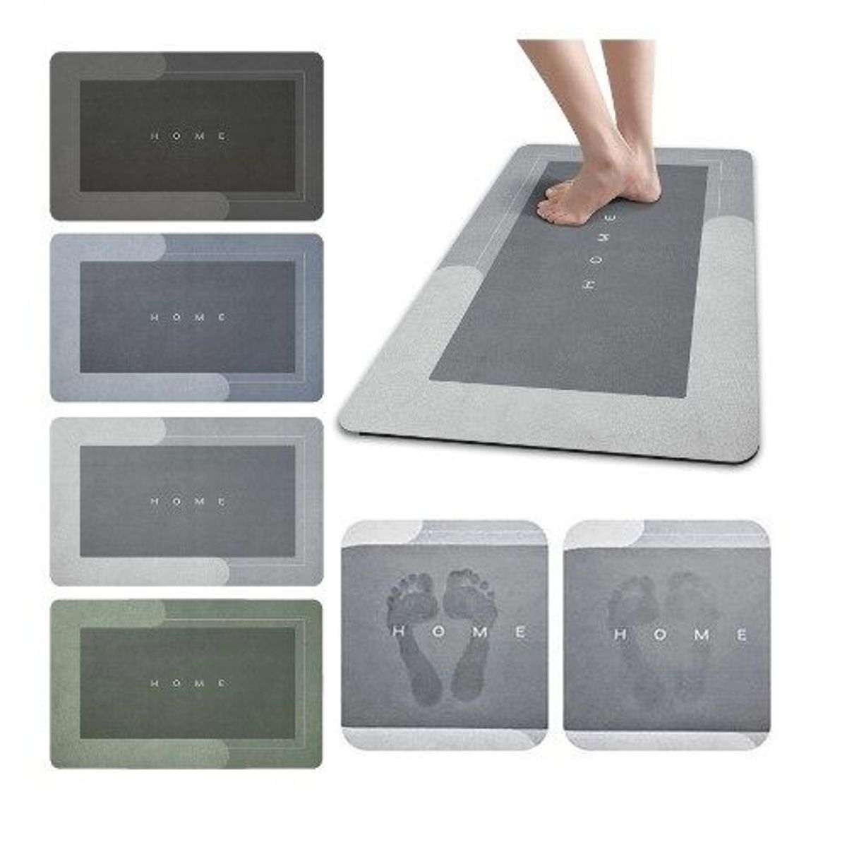 GENERICO - Alfombra absorbente de baño anti deslizante kawaii