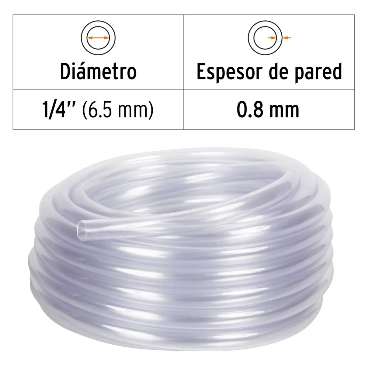 TRUPER - Manguera de nivel 10m transparente 1-4P Truper