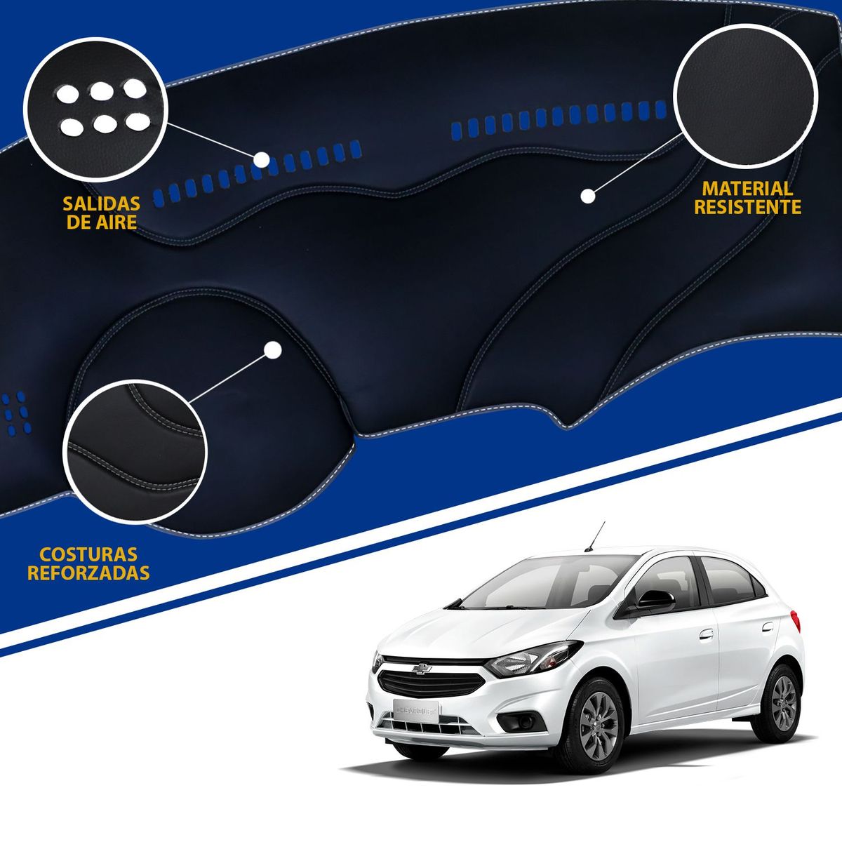 TECGO - PROTECTOR CUBRE TAPETE TABLERO TIPO CHEVROLET JOY 2022