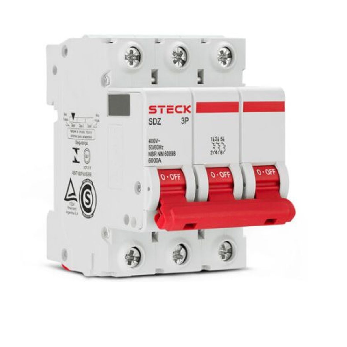 STECK - INTERRUPTOR TERMOMAGNETICO 3P 32A 6KA 400V