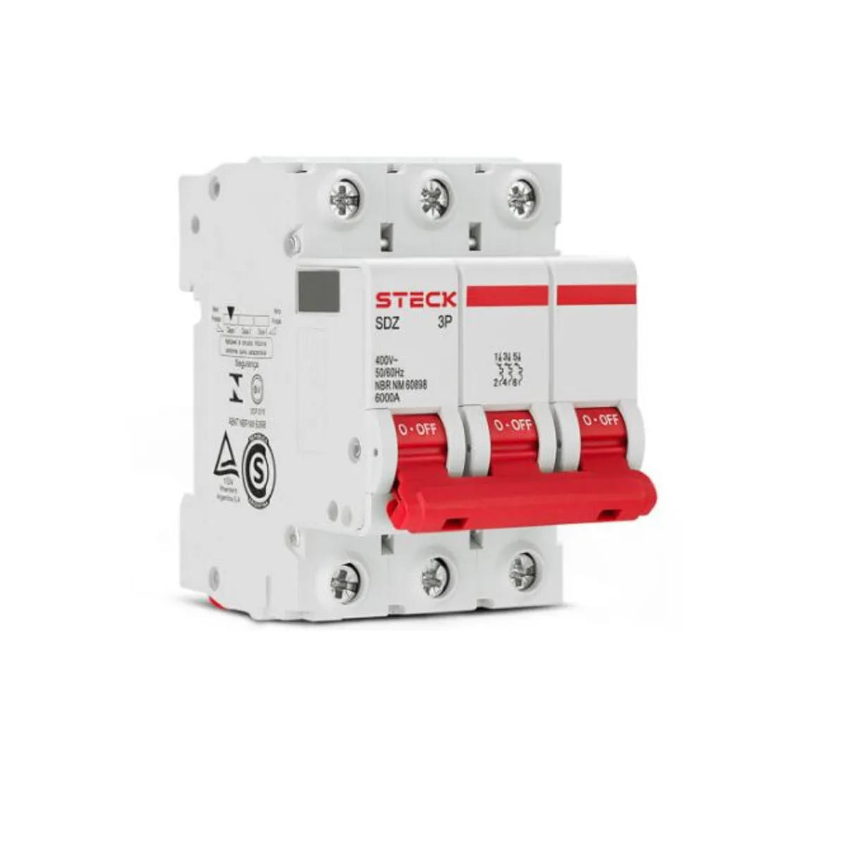 STECK - INTERRUPTOR TERMOMAGNETICO 3P 40A 6KA 400V