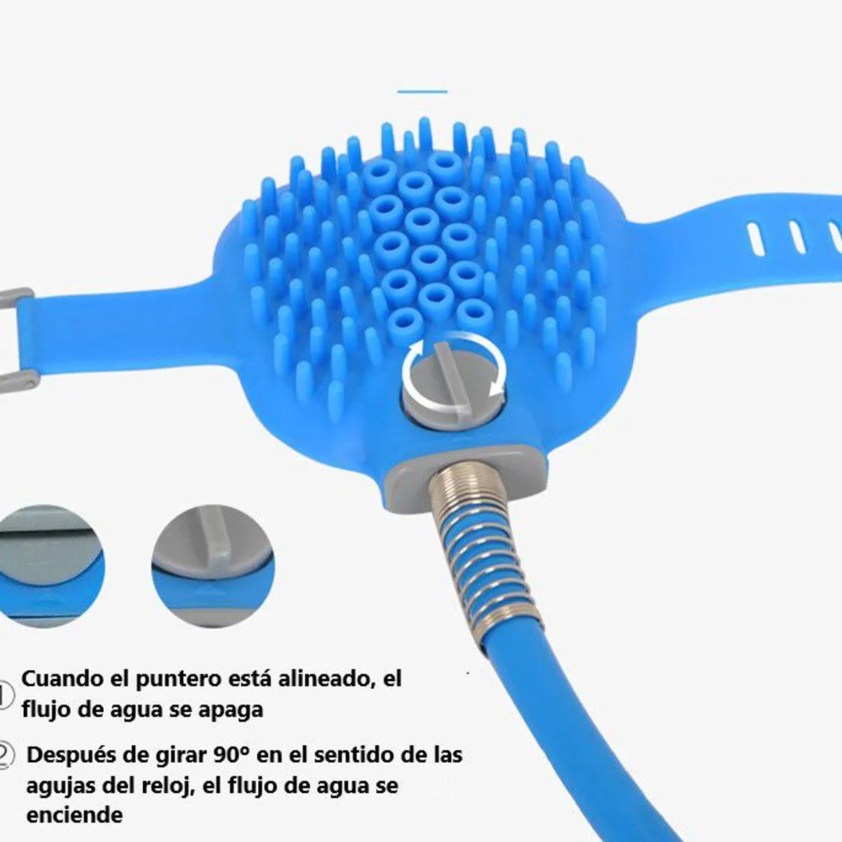 GENERICO - Manguera Rociadora Cepillo Suave Baño Perro Gato Mascota