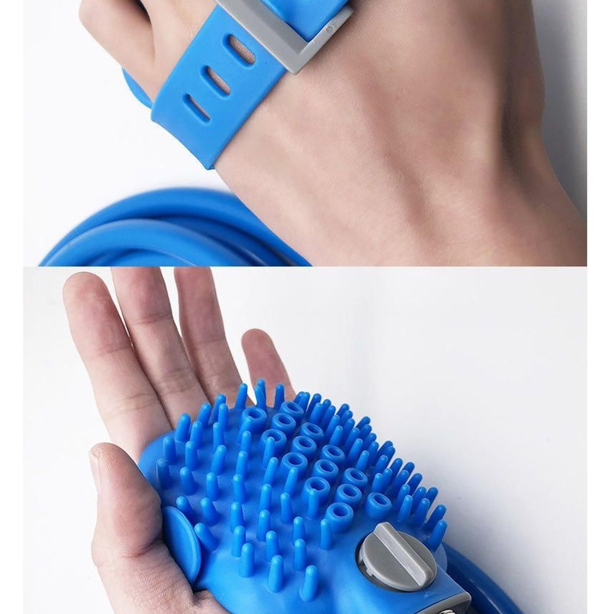 GENERICO - Cepillo rociador con manguera para bañar mascotas PERRO GATO